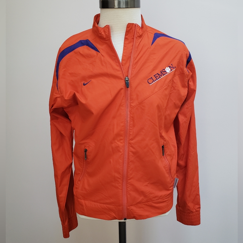 Nike Fit Storm Team Clemson Tigers Orange & Purple Full Zip Jacket, Size Small